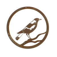 Small Round Magpie 1 Panel Wall Art