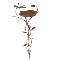 Birdbath Garden Stake with Dragonfly