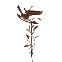 Birdbath Garden Stake With Willie Wagtail 