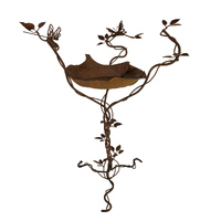 Birdbath with Butterfly and Dragonfly