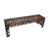 Autumn Leaves Metal Garden Bench Seat