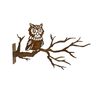 Owl Bracket Metal Garden Art