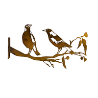 Magpie Pair on Gum Branch Bracket
