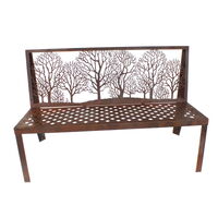 Winter Trees Park  Seat Garden Art