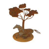Running Horse Under Tree Garden Art 