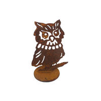 Small Owl Stand Garden Art