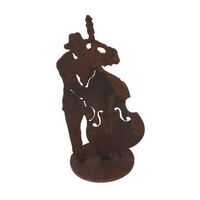 Jazz Double Bass Player Garden Art