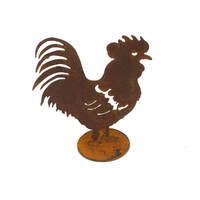 Small Rooster Stand Garden Art