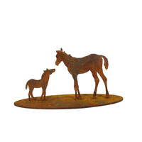 Small Mare and Foal Stand Garden Art 
