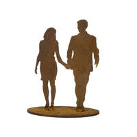 Couple Walking Garden Art 