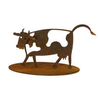 Small Cow Stand Garden Art 