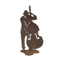 Jazz Double Bass Player Medium Stand Garden Art