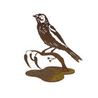 Noisy Miner Bird Stand Garden Art 