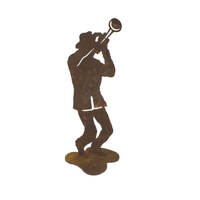 Jazz Trumpet Player Medium Stand Garden Art