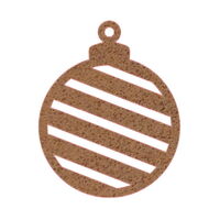 Small Christmas Bauble Decoration Stripes Garden Art