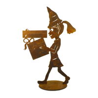 Christmas Elf Girl Stand Small Two Garden Art 