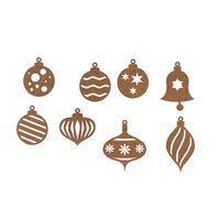 Small Christmas Bauble Decoration Set of Eight Garden Art 