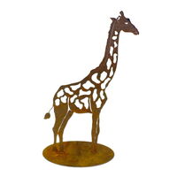 Giraffe Stand Garden Art 