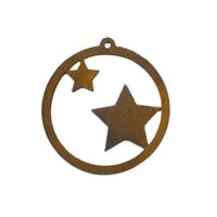 Hanging Circle Christmas Stars Garden Ornament