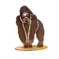 Gorilla Stand Metal Garden Art