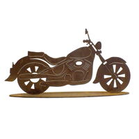 Motorbike Stand Metal Garden Art
