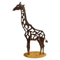 Giraffe Stand Large Metal Garden Art 