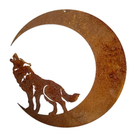 Howling Wolf in the Moon Garden Art