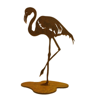 Flamingo Stand Two Garden Art