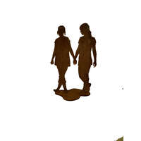 Couple Girls Medium Garden Art