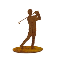 Large Golfer Male Metal Garden Art