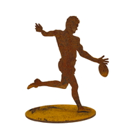 Small Football Player Male  Metal Garden Art