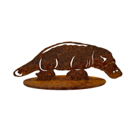 Small Platypus Stand Metal Garden Art