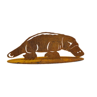 Medium Platypus Stand Metal Garden Art