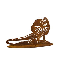 Frill Neck Lizard Stand Metal Garden Art