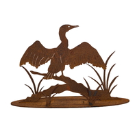 Small Cormorant on Log Stand