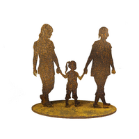 Two Women and Child Garden Art