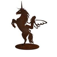 Fairy on Unicorn Stand garden art