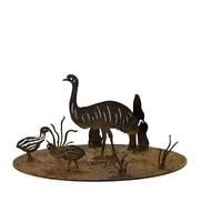 Emu and Chicks Stand