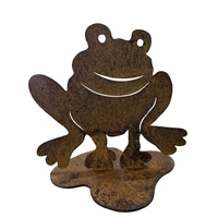 Large Frog Stand Garden Art