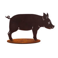 Small Pig Stand Garden Art 