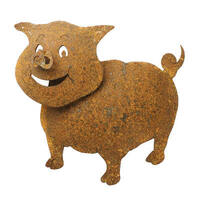 Pig Magnet Garden Art