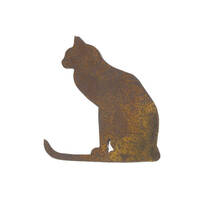 Sitting Cat Two Magnet Garden Art 