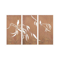 Gum and Bird Three Panel Triptych Screen