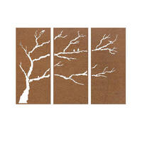 Bird Branch Triptych Privacy Screens 