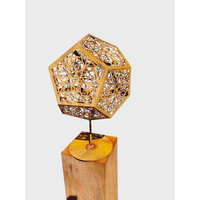 SCU048 Floral Geosphere Sculpture Metal Garden Art