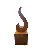 SCU051 Curved Flame Sculpture Metal Garden Art