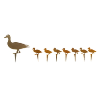 Duck with Seven Ducklings Garden Art