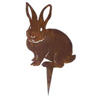 Rabbit Wedge Stake Garden Art