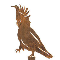 Cockatoo Wedge Stake Garden Art