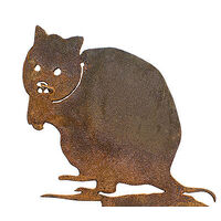 Quokka Wedge Stake Metal Garden Art
